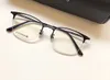 Мужчины титановые очки защелки в половину рамки Оптическая рама 50 -мм рамы очков модные очки с коробкой