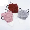 Fox Ear Baby Cappelli lavorati a maglia con sciarpa Set Inverno Bambini Ragazzi Ragazze Cappello di lana caldo Loop Sciarpa Cappellini per bambini Cappelli da festa ZZA879