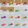 2019 fashion Korean Hairclips Cute Flower Hair Accessories Resin Cartoon Kids Headdress Candy Color Handmade Hairpins for Girls