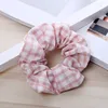 Mode Kvinnor Plaid Stripe Hårband Hair Scrunchies Girl's Söt Elastiska Hårband Tillbehör Ponytailhållare Rope Headwear 50PCS FJ3367