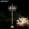 Modern cristal Candeeiro Lustres Floor Stand Luminária Cristal Prata / Bronze / Dourado Candelabra pe lâmpada de alta qualidade Home Lighting