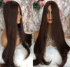 Kosher Wigs Brown #4 أرقى الشعر الأوروبي البكر البشري عقدة غير مرئية 4x4 الحرير أعلى مستعار يهودي