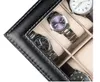 Faux Leather Watch Box Vitrine Organizer 12 Slots Sieraden Opbergdoos276T