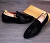 Hot Sale-R Skor Nya Mens Fashion Casual Flats Mäns Designer Klänning Skor Sequined Loafers Mäns Platform Driving Shoes