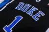 Duke Blue Devils Kyrie Irving College Баскетбольный мужской колледж № 1 Kyrie Irving сшитые баскетбольные рубашки Белый Синий Черный Средняя школа