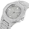 Dropshipping Herrenuhren Top-Marke Luxus Iced Out Uhr Diamantuhr für Männer Edelstahl Business Armbanduhr Mann Hip Hop LY191226