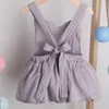 Summer Baby Rompers Cotton and Linen Solid Color Sling Triangle Climbing Clothes Baby Dress Jumpsuits Clothing 0-2T M1565