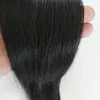 100％人間の髪の伸縮性皮の緯度テープの毛の延長100g / 40ピースブラジルの髪の両面接着剤安い価格送料無料
