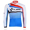 Pro Team CUBE Maillot de cyclisme à manches longues pour hommes Chemise de vélo VTT Automne Respirant Séchage rapide Tops de course Vêtements de vélo de route Vêtements de sport en plein air Y21042217