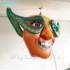 2m Halloween Masque décoratif Inflation suspendue Clown gonflable avec des visages doubles pour la scène et la fête