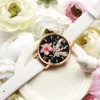 Kobiety Watch Flower Fashion Skórzany zespół Analog kwarcowy okrągłe zegarki na nadgarstki LP Luksusowa bransoletka cyfrowa relogio feminino saat prezent 9709920