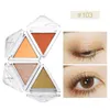 Chioture 4 kleuren oogschaduw palet make-up cosmetica glitter metallic naakt groen oranje zachte professionele mini shadow kit