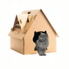 Картон Кошкин дом с царапать Pad гофрированного картона Cat Дом с царапать Pad Kitty Дом с Спящая кровать Pet игрушки