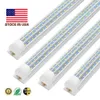 Stock aux États-Unis 8 pieds lumière LED intégrer luminaire 8ft T8 LED Tube lumières en forme de D 120W LED lampes à tubes fluorescents