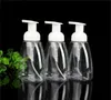 300 ml handpomp vloeibare zeep dispenser plastic badkamer hotel vloeibare zeepschuim fles duidelijke schuim make-up shampoo lotion containers xD20039