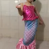 Baby Girl mermaid dress kids party princess dress Cosplay Mermaid Costume Perform Clothes kids Christmas Party dress KKA6668