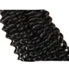 3バンドルブラジルの変態カーリーバンドル人間の編組ヘアバルクの緯糸の巻き毛の髪の束を彷彿とさせるヘア拡張