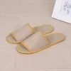 Disposable Slippers Hotel SPA Home Anti-slip Guest Slippers Cotton Linen Comfortable Breathable Men Women One-time Slipper 4 Color
