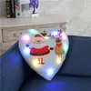 LED Light Luminous Pillow Covers Cushion Cover Christmas XMAS Santa Claus Reindeer Pillow Case Sofa Car Decoration EEA241