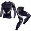 Running Jerseys 2021 Sport Suit Men Long Sleeve T Shirts Pants Compression Set Bodybuilding Rashguard Gym Fitness Tracksuits14945652
