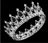 Wspaniałe musujące Duże ślub Diamante Pageant Tiaras Hairband Kryształowe korony ślubne dla Brides Prom Pagewant Hair Jewelry Headpiece