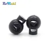50pcs/lot Cord Lock Round Ball Toggle Stopper Plastic For Bag Backpack/Clothing Black
