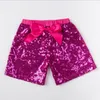 Baby paljetter shorts sommarbyxor flickor glitter bling dansfest shorts paljetter kostym glöd bowknot shorts mode butik trous3534716