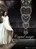 Modern Luxury LED Crystal Ceiling Lights Heart Rain Drop Chandeliers K9 Crystal Ball Taklampa DIA 19.7 * H74.6INCH
