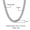 Cuban Link Change 15mm Clexed Out Aut Ship Бедные Блешевые Цепи Ювелирные Изделия Мужчины Золотые Роскоши Дизайнер Diamond Ожерелье Мужская Hiphop Rapper Fashion Аксессуары