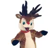 Costume mascotte cervo personalizzato Formato adulto spedizione gratuita stampa il logo nella parte anteriore e posteriore