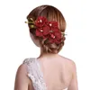 Grampo de cabelo feminino com flor para festa de noiva no Havaí Decoração com grampo de cabelo 2JY6