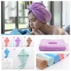 Bonnets de douche pour cheveux à séchage rapide magique serviette en microfibre séchage Turban Wrap chapeau casquettes Spa bonnets de bain 24*65 cm FFA3240