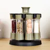 8pcs Plastic Rotary Sauce Spice Seasoning Bottle Kitchen Box