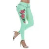 Pantalones vaqueros elásticos de moda para mujer, pantalones pitillo sexys ajustados de cintura alta de talla grande para mujer, pantalones casuales de verano con bolsillos para los pies 0313