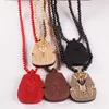 Good Wood Hip Hop Necklaces for Men Women Cross Heart Animal Design Goodwood Dancer Pendant Necklace Wooden Beads Chain NYC Fashion Jewelry