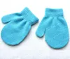 Bébé hiver mittens chauds enfants gants extensibles tricotés garçons filles couleurs solides patchwork mitten étudiant gratter mits mitts finger mitte