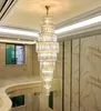 King Size K9 Crystal Light Hotel Lobby Chandeliers Villa Staircase Ceiling Light MYY