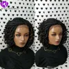 G 2020 New Lace Frontal Frontal Short Loved Braided for Black Women Lace Lace Braids Braids wig with Curly Tips Baby Hair4197503