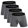 4pcs / lot Long Boxer Hommes Sous-vêtements Homme Sous-vêtements Marque Boxershorts Coton Coloré Respirant U864225O