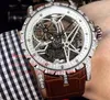 2020 Version 5 Style Rd Hollow Out Tourbillon Watches Dial Mosaic Diamond 46 mm Mécanique de haute qualité Men039S W8352923