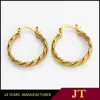 ENORMES BRINCOS DE ARCO GRANDES CHEIOS DE OURO AMARELO 18 quilates 26MM2941