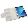 съемный съемный перезаряжаемый USB беспроводной абс кремния клавиатуры Bluetooth портфель кожаный чехол для Samsung Galaxy Tab, s2 s3 T810 T820