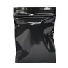 Multisizes 100pcslot Top Zip Lock Noir Opaque PE En Plastique Bijoux Paquet Sacs D'emballage Grip Seal Épicerie Divers Stockage Pouch3174905