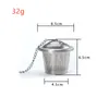 Krydda väska Tea Infuser 304 Rostfritt Stål Korg med Cap Hot Pot Cooking Soup Stew Teapot Mesh Filter