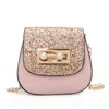 Cekiny Torby Baby Glitter Dzieci Girls Torebki PU Dzieci Torby Na Ramię Dziewczyny Crossbody Torby Designer Torebki Coin Portfel 5 Kolory DHW2703