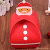 DIY Boże Narodzenie Paper Box 2 Kolory Unikalne Design Santa Claus Apple Pakowanie Składane Papier Papier Wakacje Candy Pudełko Darmowa Wysyłka