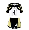 Japan Anime Haikyuu Cosplay Costume Fukurodani Volleyball Club Akaashi Keiji Bokuto Koutarou Two Piece Set Women Tops and Shorts2656