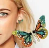 NOUVELLE Mode De Luxe Papillon aile boucles d'oreilles boucles d'oreilles Stud diamant boucles d'oreilles filles vêtements bijoux accessoires pour femme cadeau en gros DHL