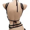 Club de nuit Sexy Fashion's Pu Pu Black Brown Le cuir lié BRA BRA SEXY BORGE CEINDION CEINTROLE ACCESSOIRES DE BOJET