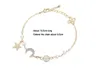 Half Moon Bracelet Korea Simple Pearl Women's Flash Stone Bracelet